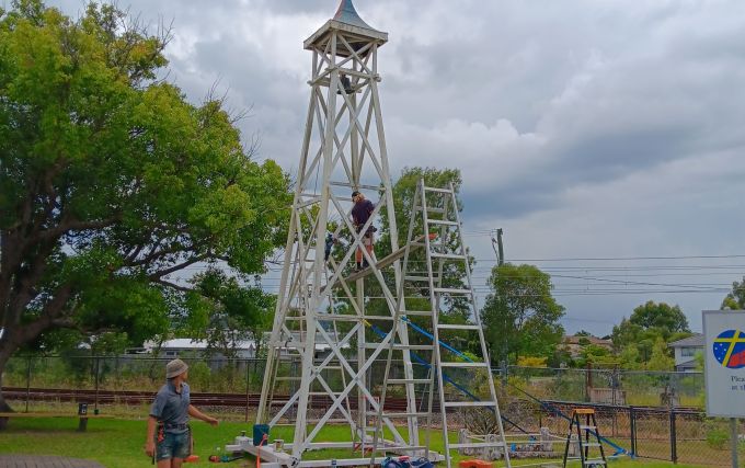 Bethania's bell tower restored with an LLL Grant.