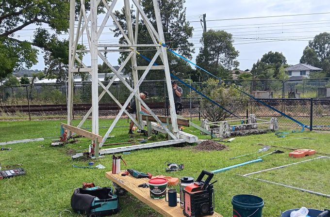 Bethania's bell tower restored with an LLL Grant.