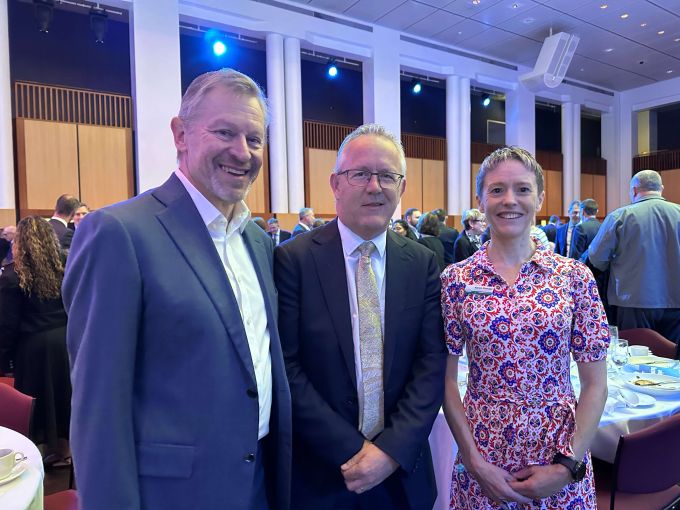LLL Deputy Chair David (left) and Interim CEO Karen (right) with Mr David Smith MP.