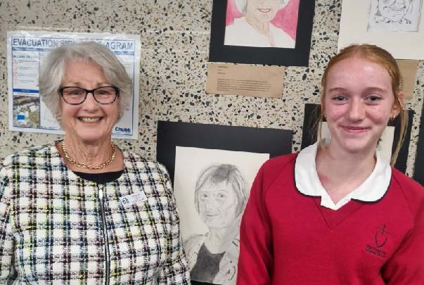 An art competition was part of the intergenerational program.