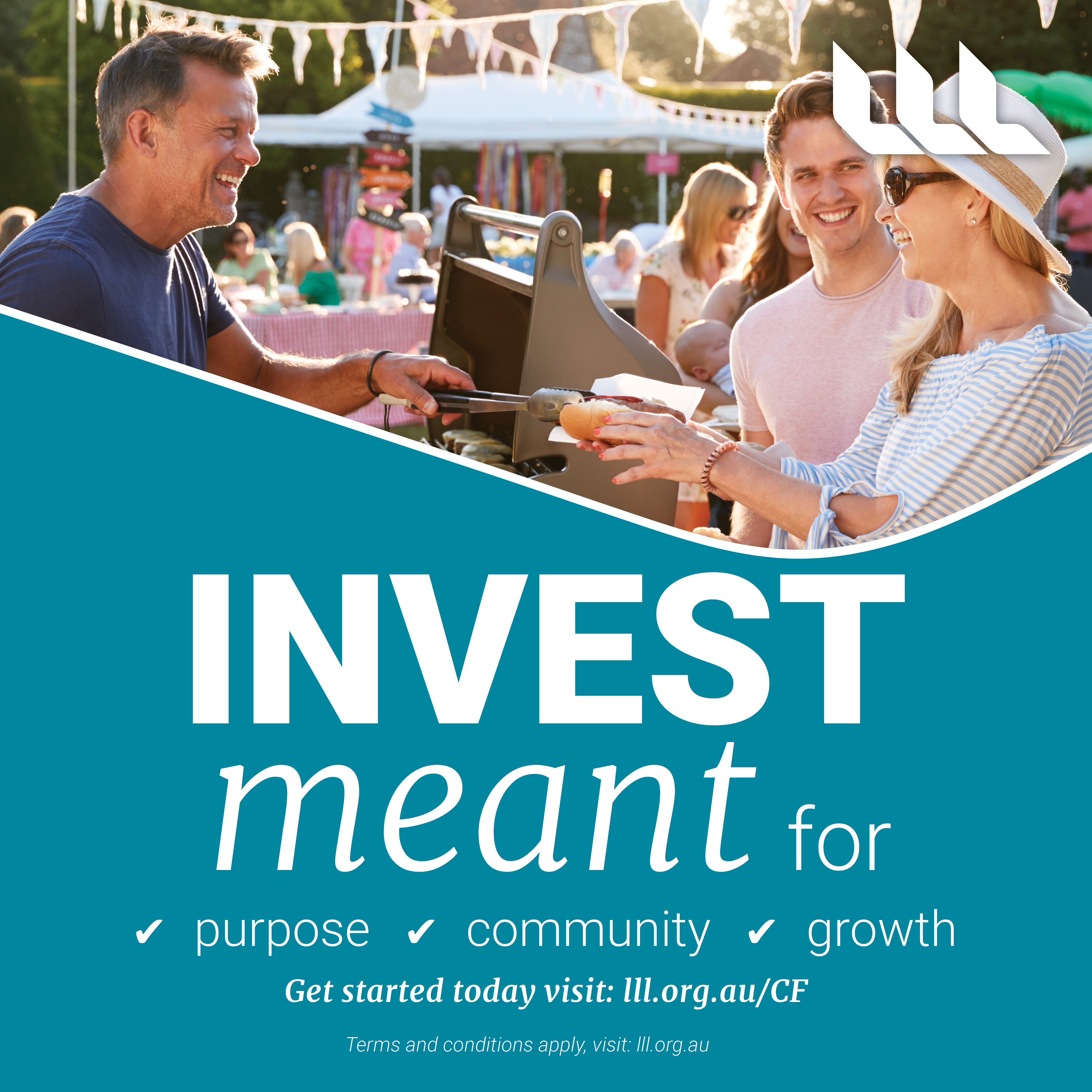 Investmeant - BBQ in the park - social media tile 1080px x 1080px