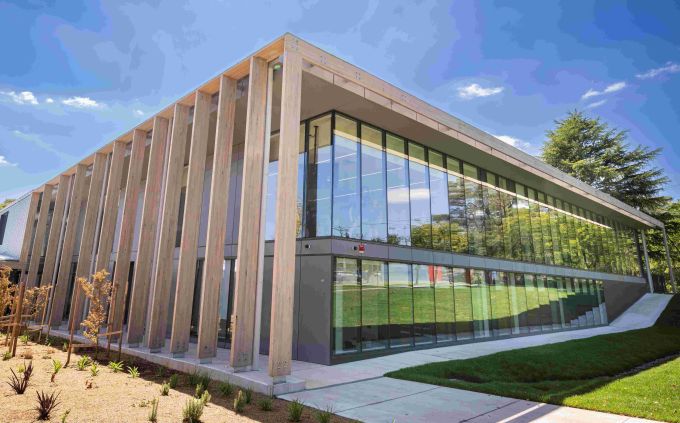 The impressive exterior of Luther College's new facility.