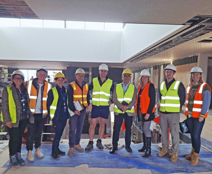 Joe visits Luther College's CCI project late in the construction phase.