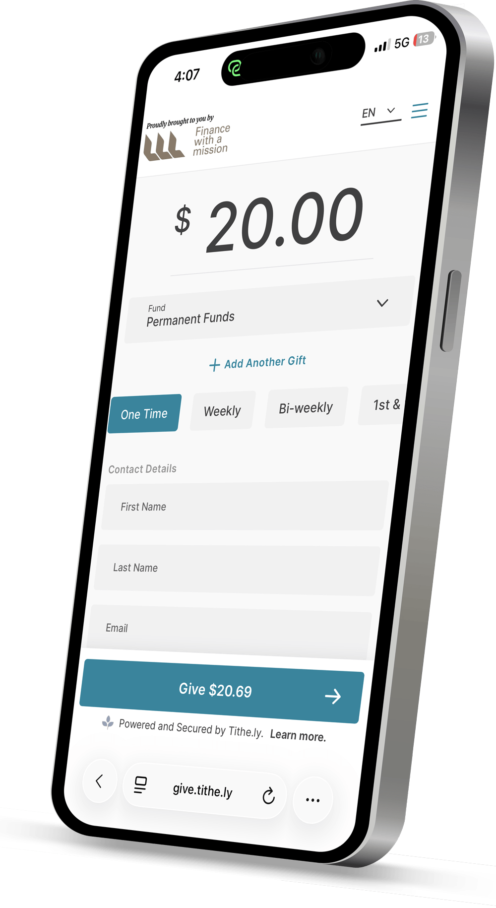 The digital LLL Donation Platform is easy to use